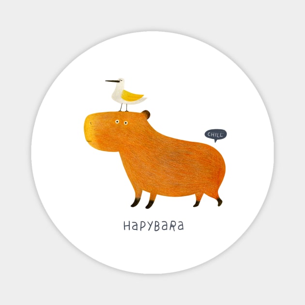 Hapybara Capybara Magnet by MrFox-NYC